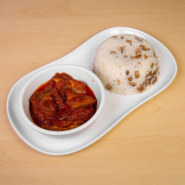 White Rice and Beans Combo-Tilapia Fish.