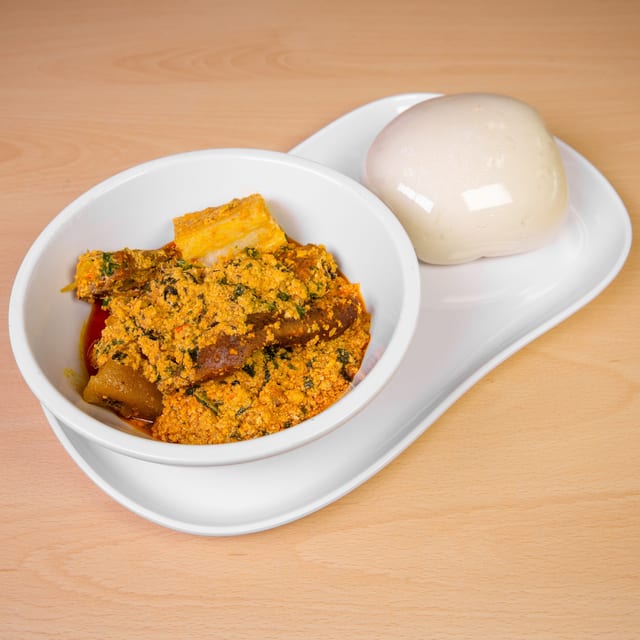 Egusi Soup Beef -Fufu.