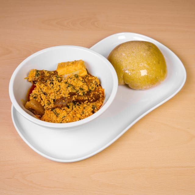 Egusi Soup Fried Chicken -AMALA.