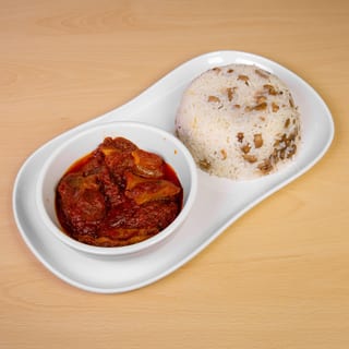 White Rice and Beans Combo-Mixed Meat